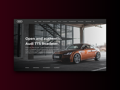 AUDI Product Page re-design app car design product product page re design typography ui ux web website