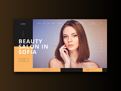 ELEON Beauty Salon app beauty design minimal salon typography ui ux web website