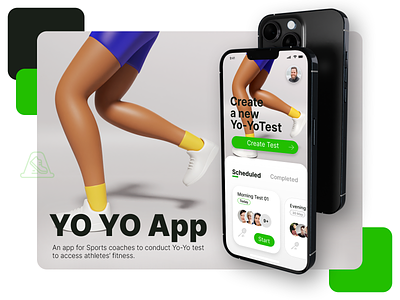 YO YO App - ⚽️🏀🏈🎾🏓🏸🏑🏏 3d app design illustraion ui ux