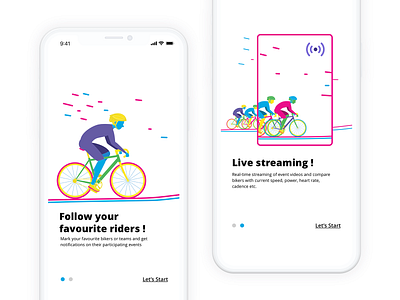 Onboarding screens for 9° East app app design illustration ui ux