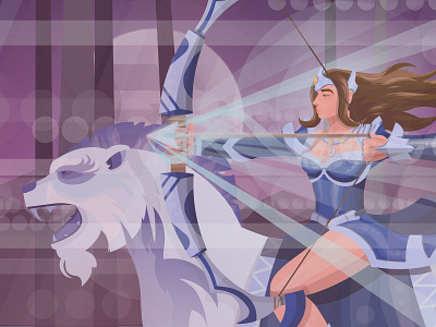Mirana, the Princess of the Moon dota dota2 flat graphic art illustration mirana pokemon vector vector illustration