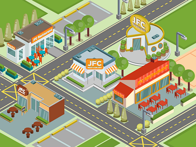 Isometric restaurant map 1