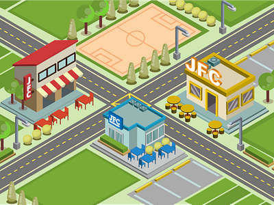 Isometric restaurant map 2