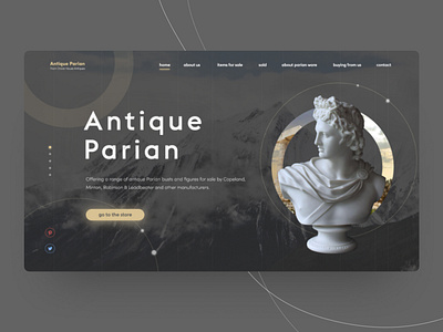 Design for website antique parian wares.