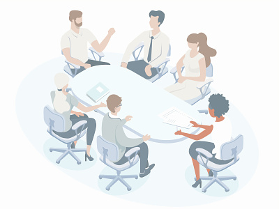 My dream team analysis brainstorm cooperation experts illustration isometric my dream team people professionals round table team of experts teamwork