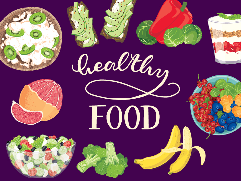 Healthy food by Anastasia Lomakina on Dribbble