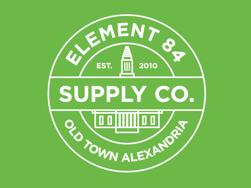Fine Digital Goods supply co masonic temple old town alexandria city line art badge logo