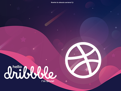 HELLO DRIBBBLE! ai design first shoot hello dribbble illustration illustrator space vector