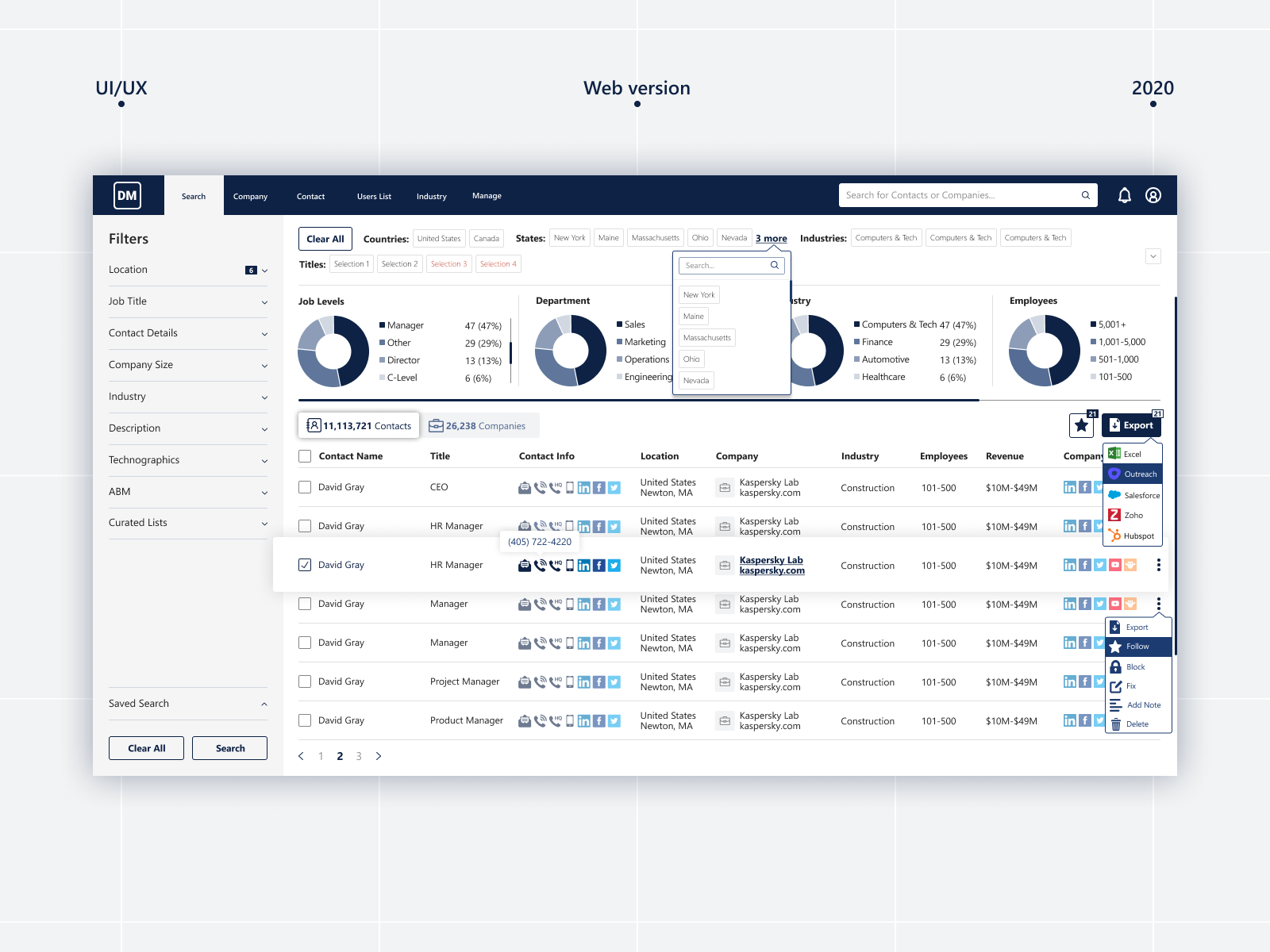 Data Management | UI/UX by Kristina Shevchenko on Dribbble