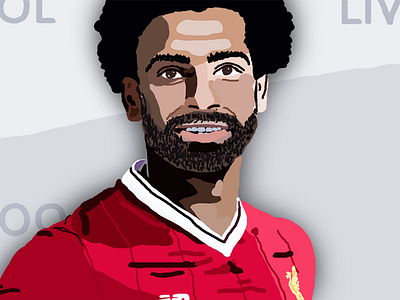 soccer illustration | M. Salah (2/6) art club football illustration illustrator liverpool photoshop player psd soccer