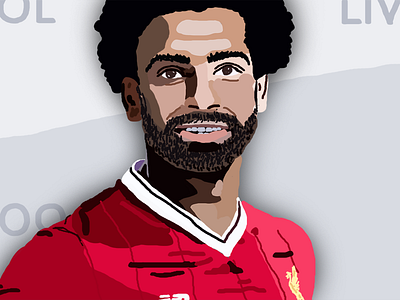 soccer illustration | M. Salah (2/6)