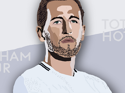 soccer illustration | H. Kane (4/6) art flat illustrated illustration illustrator photoshop psd soccer tottenham