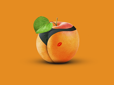 Sexy fruit. apricot art bikini design edit flat icon photo photoshop psd summer surreal visual visual art