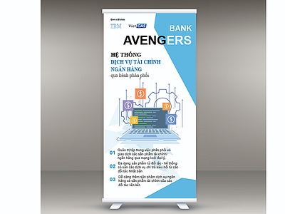 Standee Bank Avengers design illustration ui ux