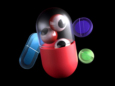 It is time to take medicine. 3d c4d design dribbble graphic design inspiration render visual visual art