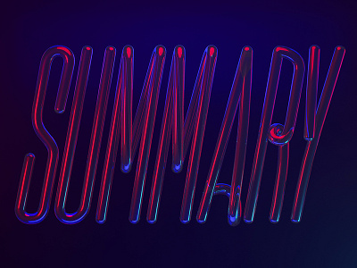 Summary 3d animation branding c4d design font render typography visual visual art