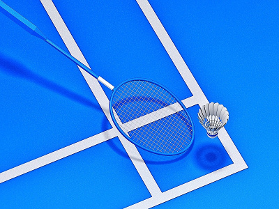 badminton 3d animation c4d design graphic design render sport visual visual art