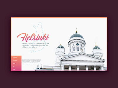 UI concept for Visit Finland design finland helsinki minimal travel ui ui design ux