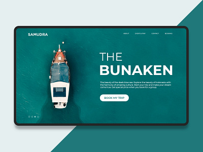 The Bunaken Web Design home page landing page ui desain ux design uxdesign uxdesigner web design