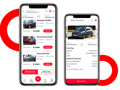 Car Rental App app design typography ui ux