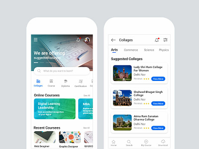 Education App app concept design icon typography ui ux