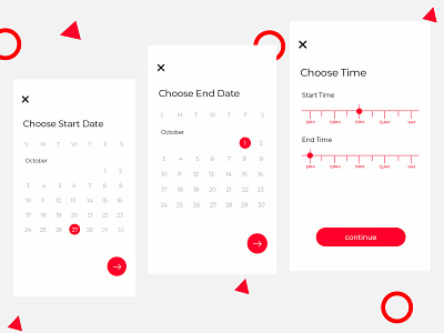 Date Time App Screens