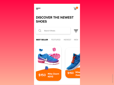 Shoes App Design app branding concept design icon minimal typography ui ux