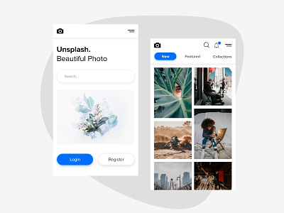 Unsplash App Redesign app branding concept design icon minimal typography ui ux