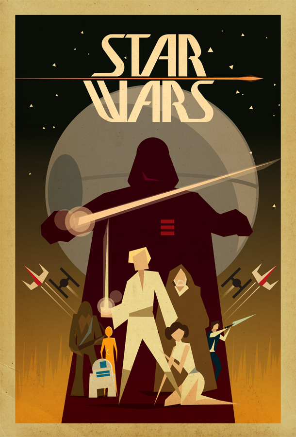 retro star wars poster