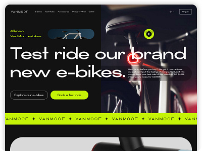 VANMOOF E-bikes animation bike design electro ui ux webdesign website