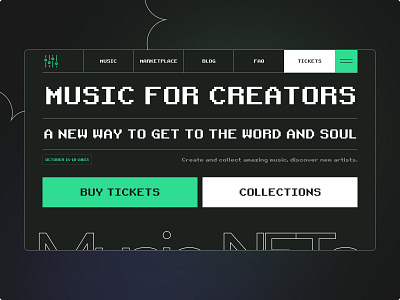 Music NFT`s festival crypto festival marketplace nft ui ux