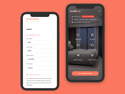 HotelBuddy — white label solution for hotels aavik andrus andrus aavik mobile app product design ui ux white label