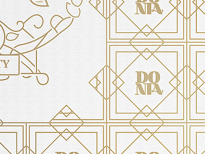 Donia Hairstyling Pattern beauty donia foil gold hairstyling letter letterpress logo monogram pattern press