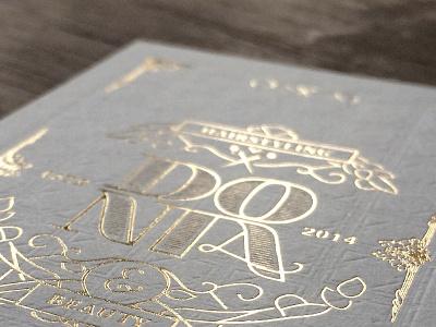 gold foil stamping & embossed