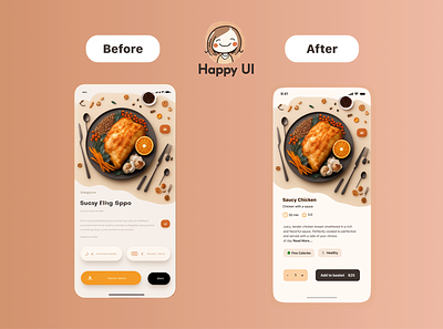 Food App | MidJourney AI chatgpt figma foodapp midjourney midjourneyai midjourneyprompt openai ui uiux userinterface visualdesign