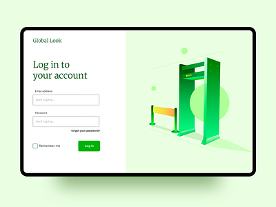 Elegant Login page with custom illustration