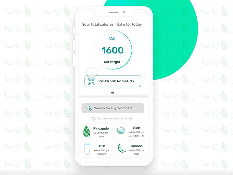 Calories calculator app UI app calculator calories dailyui day004 interaction mobile ui