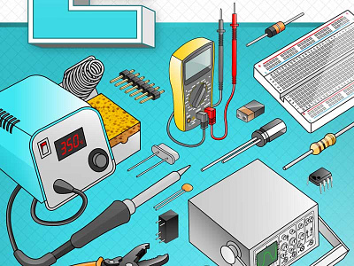 E is for Electronics - coloring book