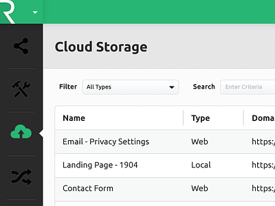 Cloud Storage - Web Application ui ux web application
