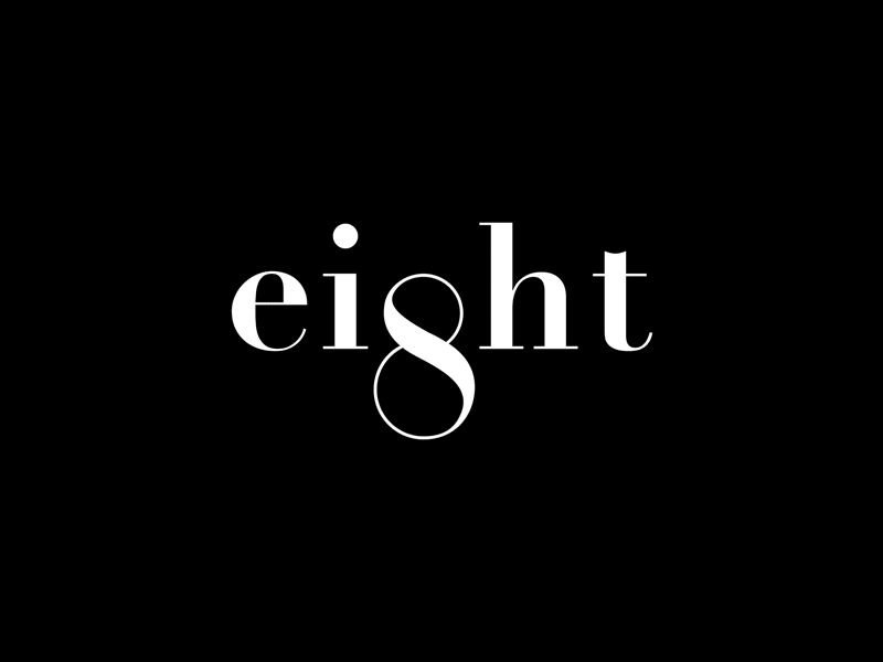 Eight brand design font graphic logo logotype typedesign typeface typography