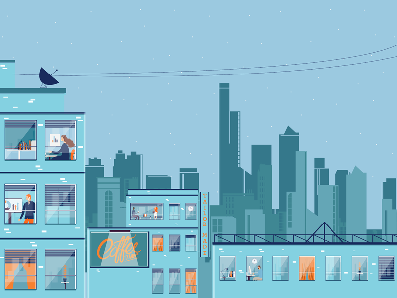 City That Never Sleeps by James Urmston on Dribbble