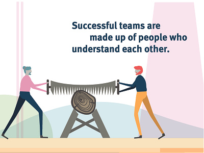 Team Work bold brand characters colourful illustration lifestyle people