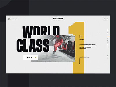 World Champion Amsterdam agency interactive interface layout loading page portfolio typo typography web webdesign