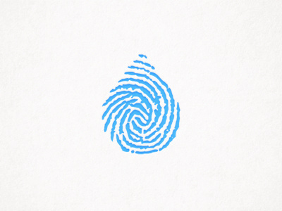 Water My Way drop fingerprint logo water