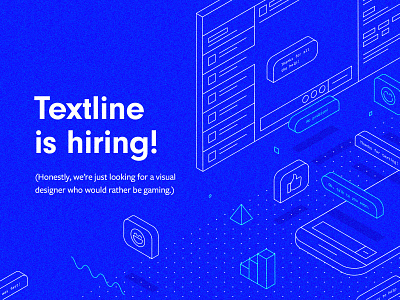 Textline is hiring! illustration isometric