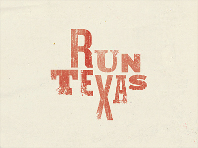 Run Texas Letterpress letter press run texas type wood block