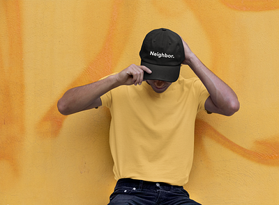Neighbor Cap baseball cap brand branding cap community hat merchandise mustard type venn yellow