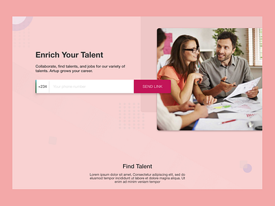 Find Talent ui design web design