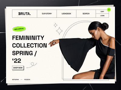 BRUTA. - Clothing Shop Web Concept clothing fashion landing shop uidesign uiux visual visualdesign webdesign website