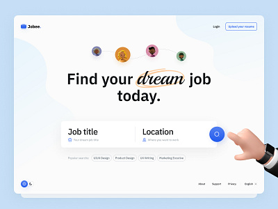 Jobee. - Find Jobs Website Inspiration